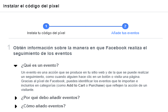 facebook pixel evento configurar
